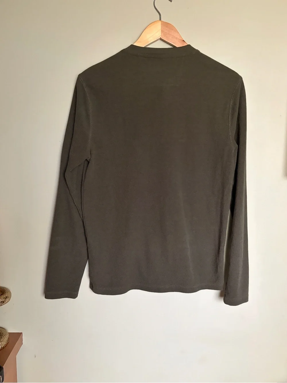 Banana Republic Men’s Olive Green Long-Sleeve Henley Shirt Size S Preppy Layers